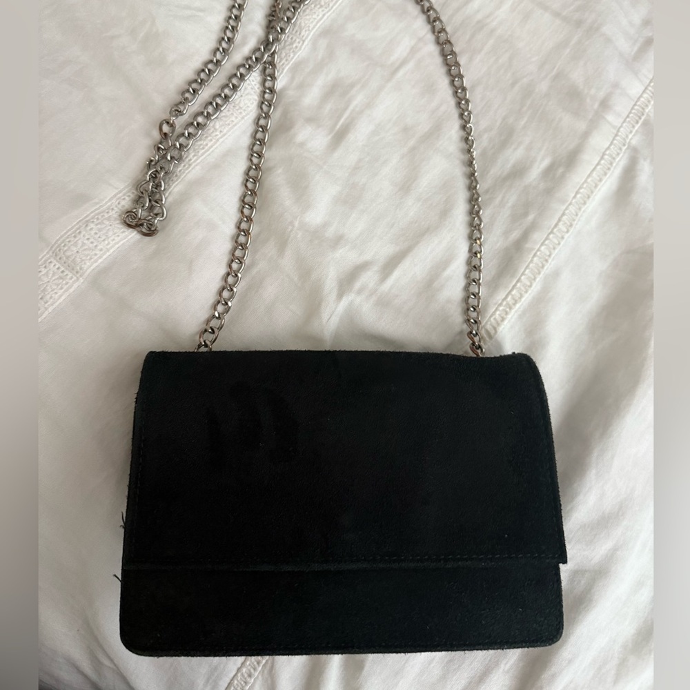 Black crossbody suede  brandy mellville purse